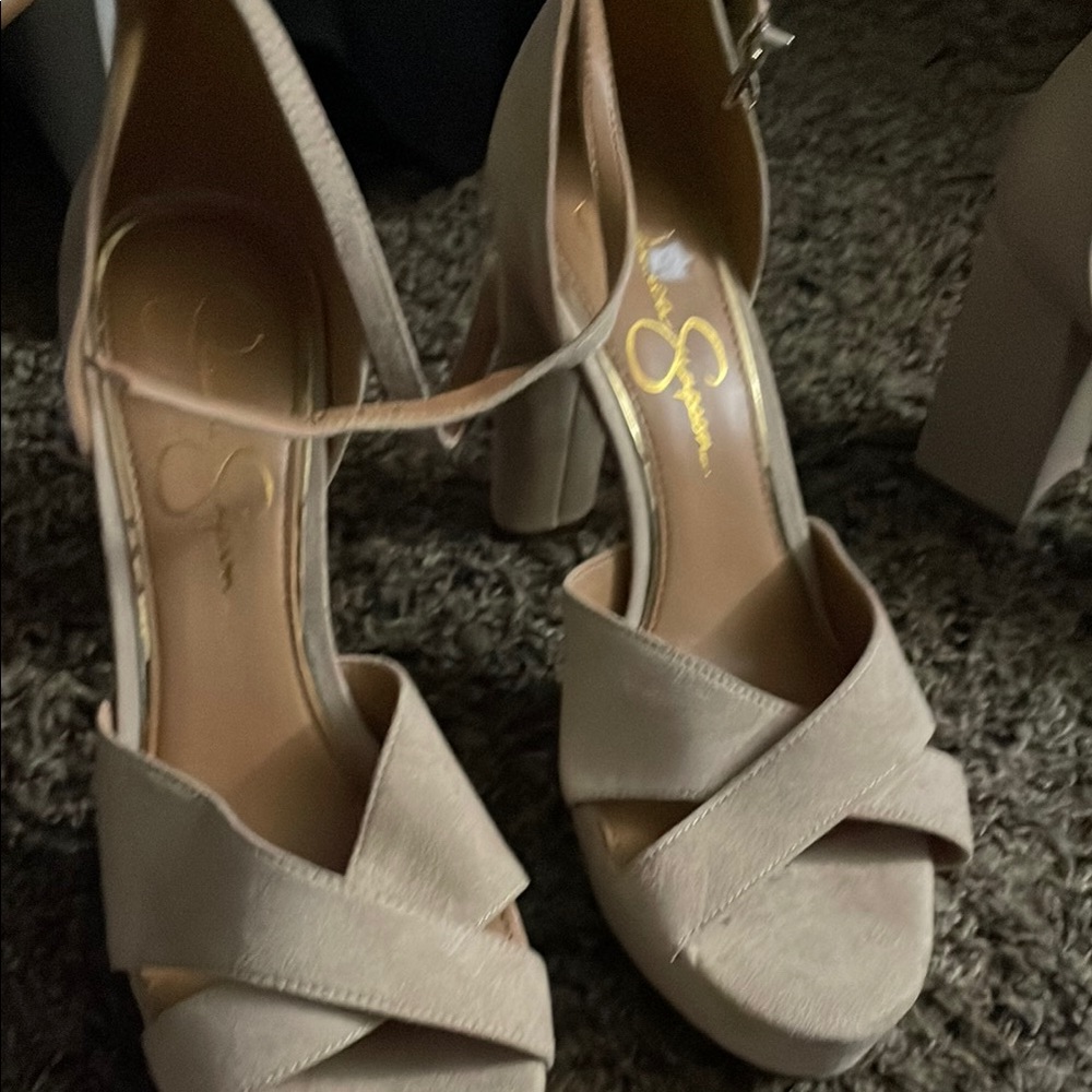 Jessica Simpson Cream Heels